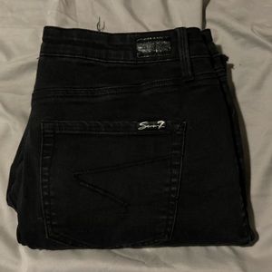 Size 12 seven black skinny jeans with gray